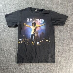 Tim McGraw Shirt Mens Small Black Emotional Traffic Tour Graphic Tee Concert